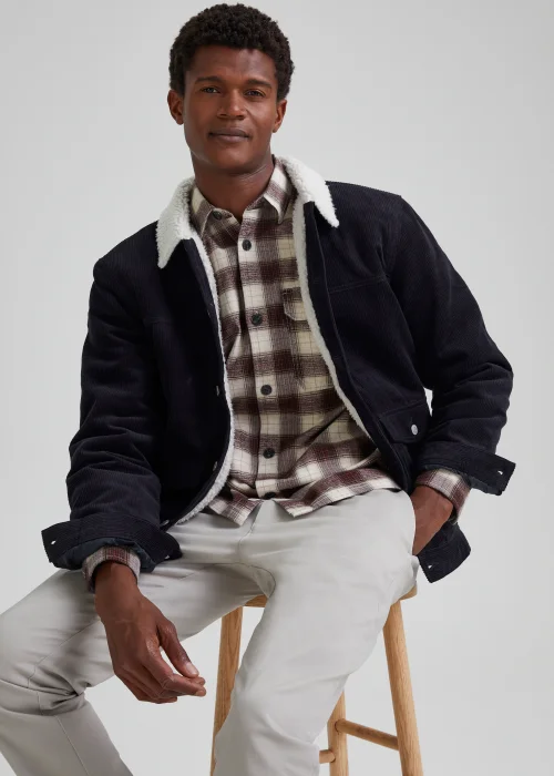 Navy Cord Trucker Jacket - S Image 4