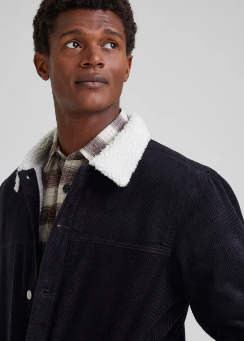 Navy Cord Trucker Jacket - S Image 3