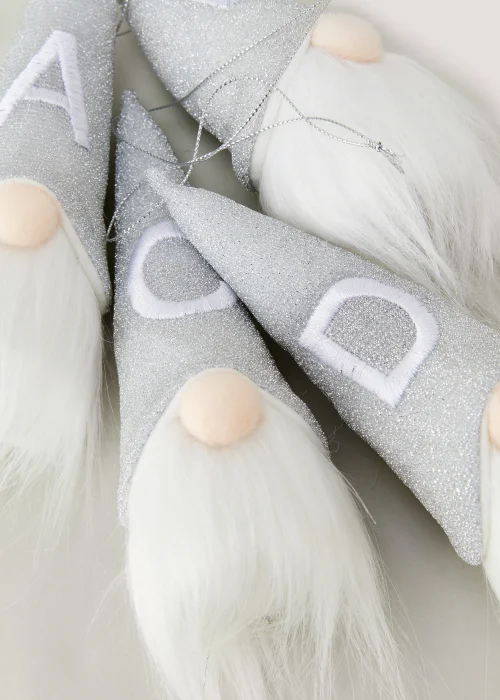 Grey Alphabet Christmas Gonk Tree Decoration (6cm x 6cm x 16cm) - S Image 2