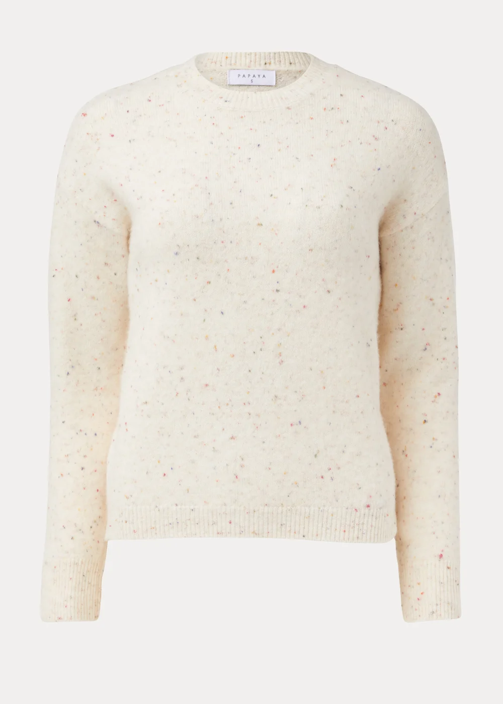 Cream Neppy Crew Neck Jumper - XS Image 5