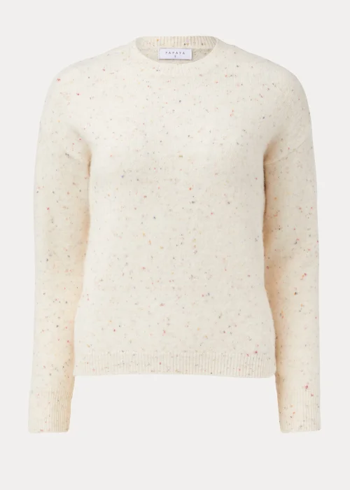 Cream Neppy Crew Neck Jumper - XS Image 5