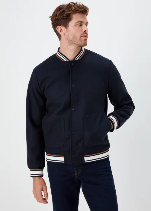 Navy Varsity Bomber Jacket - S Image 1