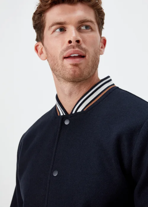 Navy Varsity Bomber Jacket - S Image 3