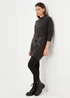 Charcoal Star Embellished Tunic Dress - XS Image 4