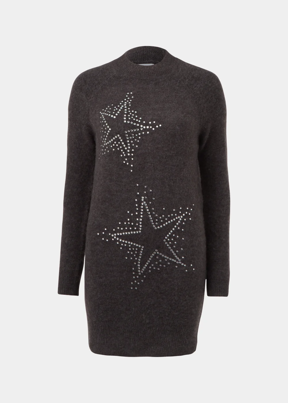 Charcoal Star Embellished Tunic Dress - XS Image 5