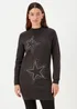 Charcoal Star Embellished Tunic Dress - XS Image 1