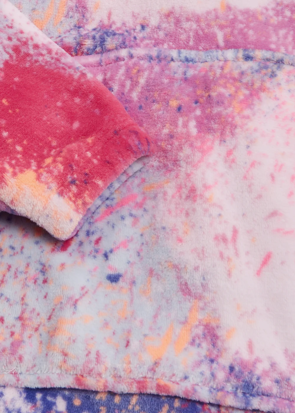 Girls Multicoloured Splatter Print Snuggle Hoodie (4-13yrs) - Small/Medium Image 2