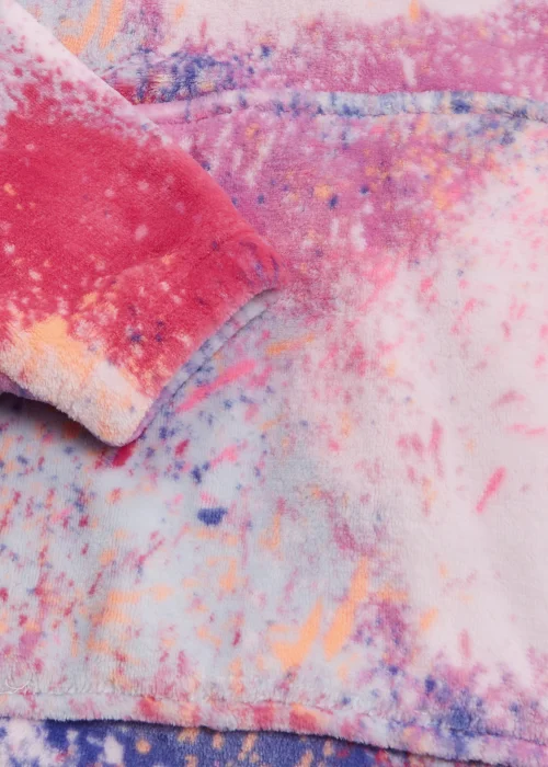 Girls Multicoloured Splatter Print Snuggle Hoodie (4-13yrs) - Small/Medium Image 2