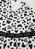 Girls Black & White Heart Print Short Pyjama Set - Age 4 Years Image 2