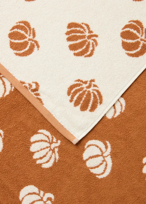 Orange Hello Pumpkin Towel - Bath Towel Image 2