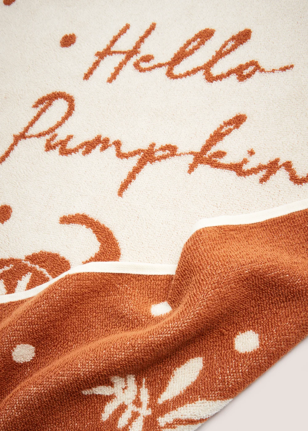 Orange Hello Pumpkin Towel - Bath Towel Image 3