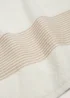 White & Beige Linen Border Towel - Hand Towel Image 2