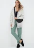 Grey Floral Longline Cardigan - XS Image 4
