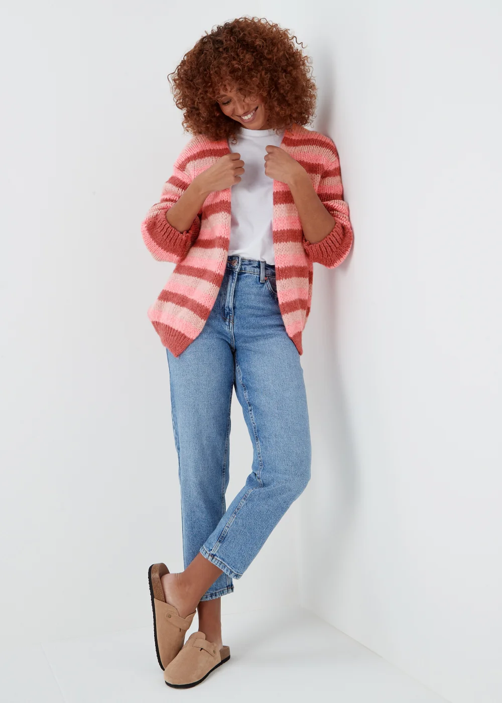 Multicoloured Stripe Lofty Cardigan - S Image 4