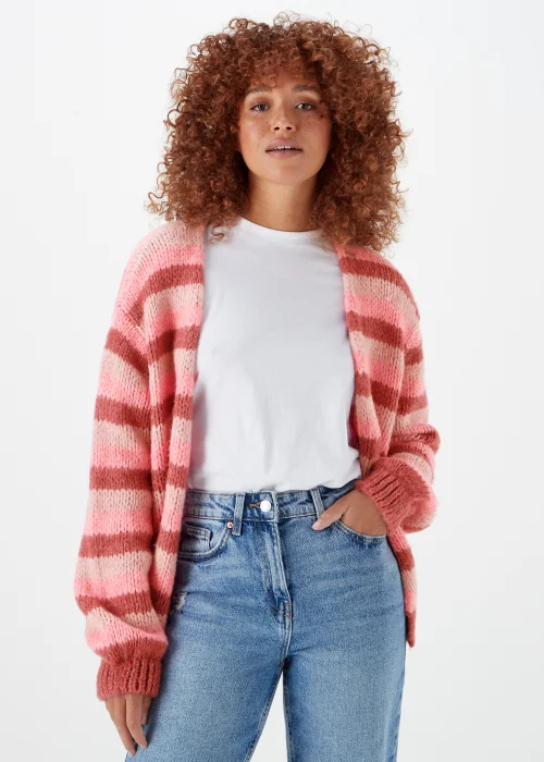 Multicoloured Stripe Lofty Cardigan - S Image 1