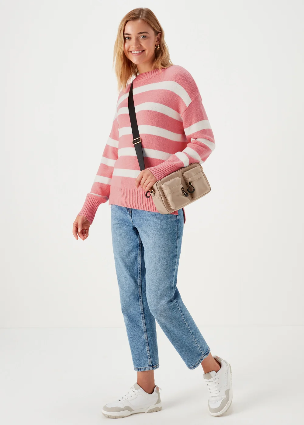 Coral Stripe Jumper - XS Image 4