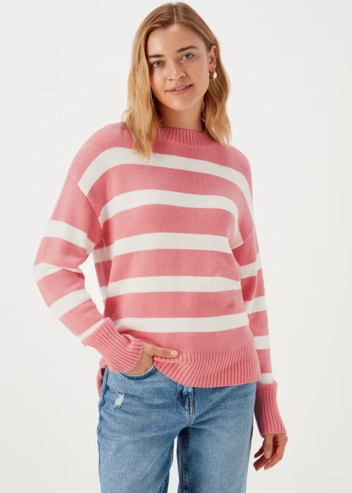 Coral Stripe Jumper - XS Image 1