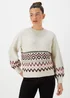 Cream Fairisle Print Jumper - XS Image 1