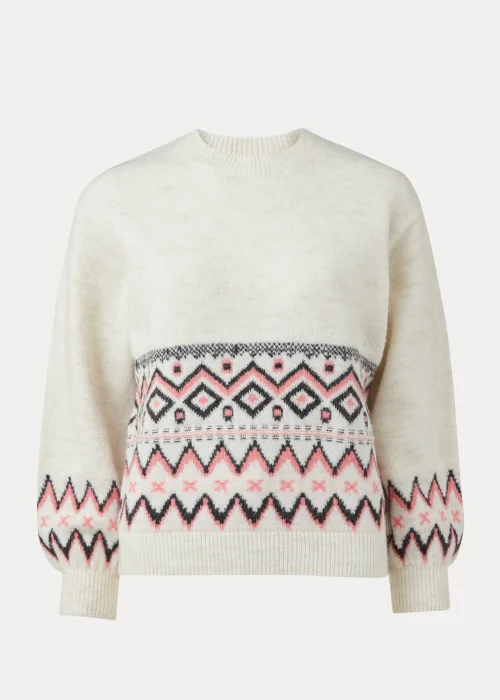 Cream Fairisle Print Jumper - XS Image 5