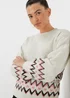 Cream Fairisle Print Jumper - XS Image 3
