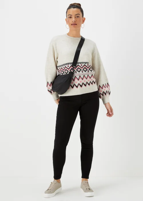 Cream Fairisle Print Jumper - XS Image 4