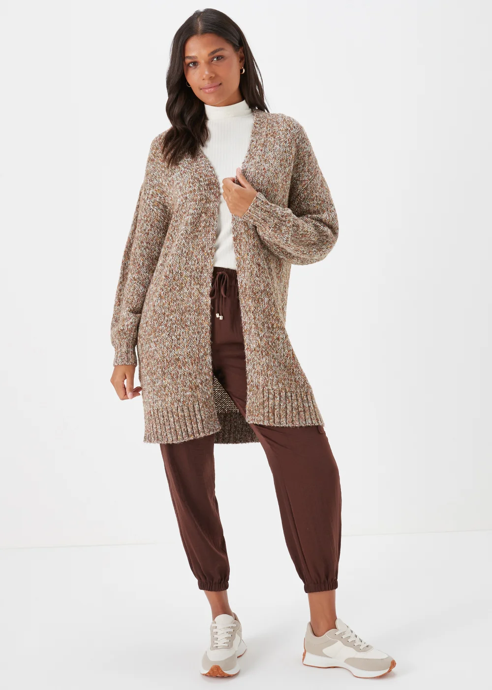 Brown Longline Cardigan - XS Image 1