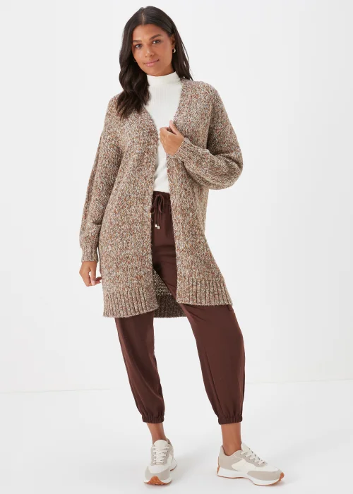Brown Longline Cardigan - XS Image 1