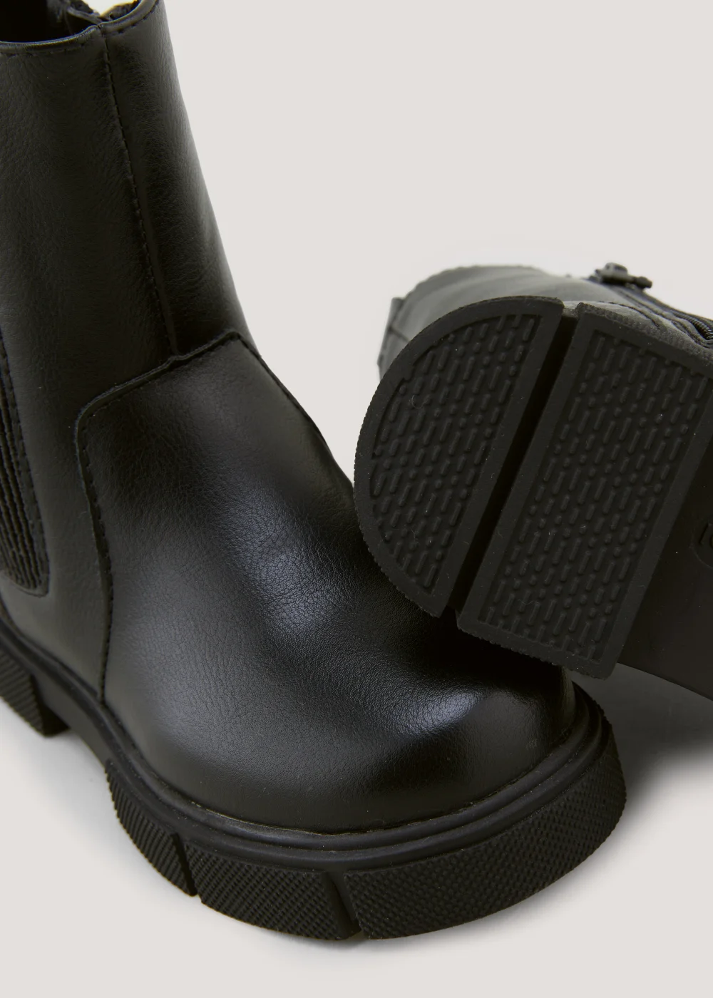 Girls Black Mid Calf Chelsea Boots (Younger 4-9) - 6 Infant Image 2