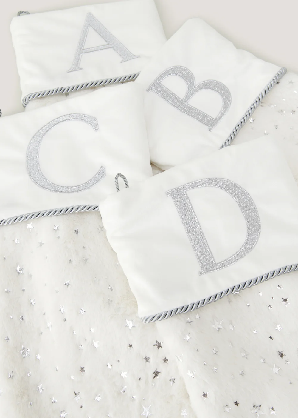 White Alphabet Christmas Stocking - S Image 2