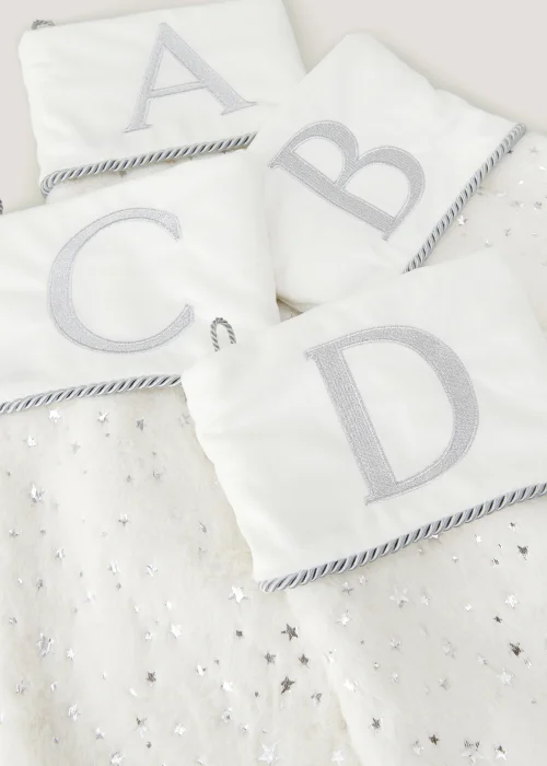 White Alphabet Christmas Stocking - S Image 2