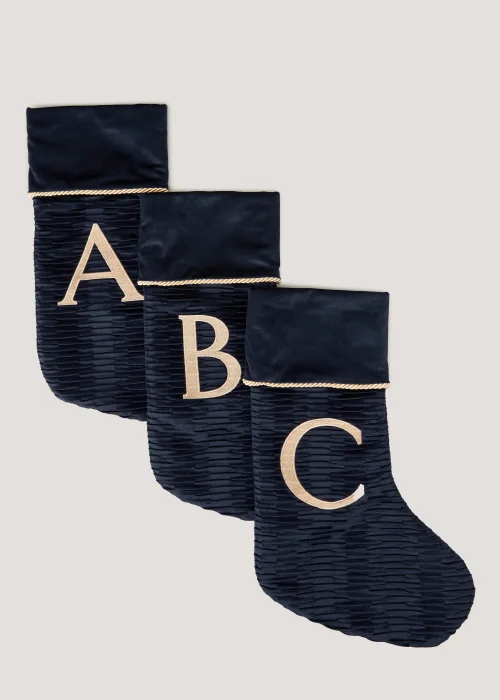 Blue Alphabet Christmas Stocking - S Image 1