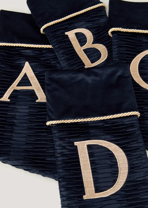 Blue Alphabet Christmas Stocking - S Image 2
