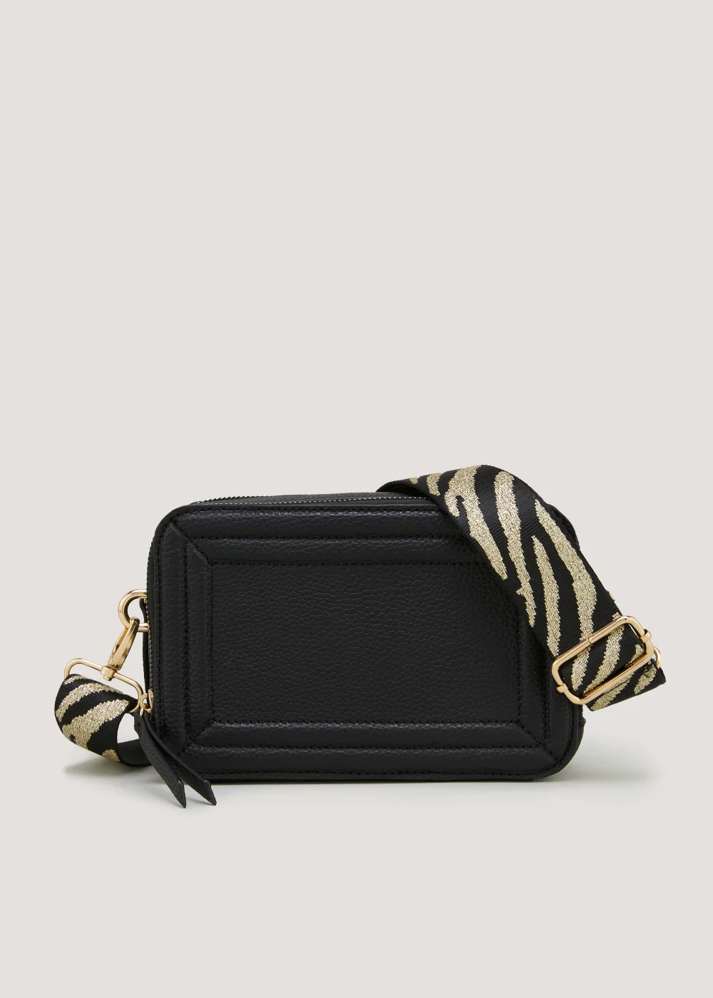 Black Zebra Print Camera Bag - One Size Image 1