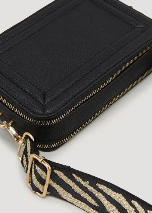 Black Zebra Print Camera Bag - One Size Image 2