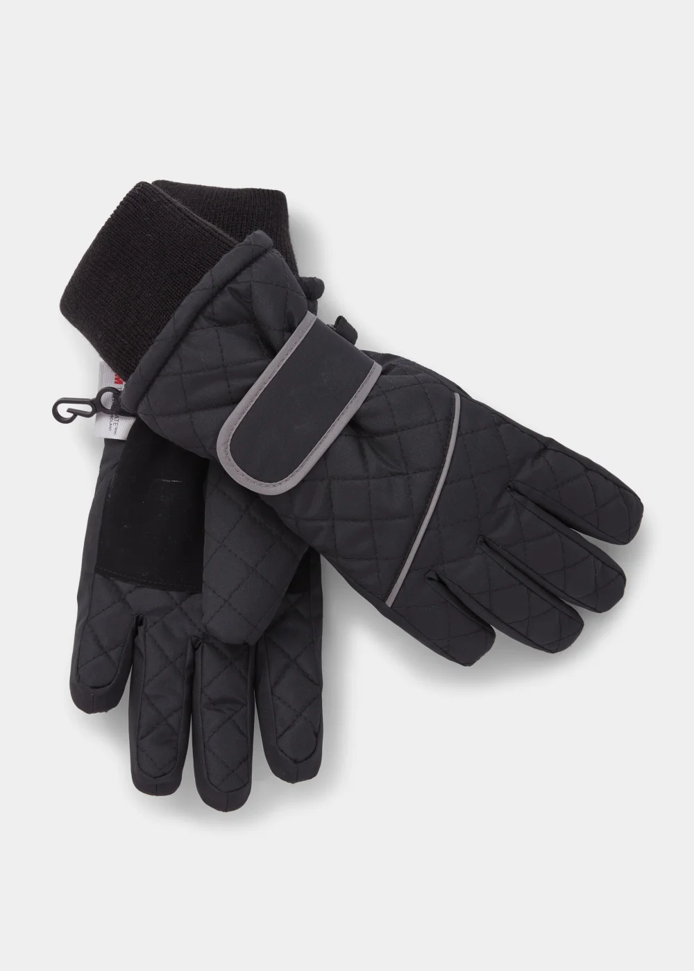 Boys Black Ski Gloves (3-13yrs) - Age 3 - 6 Years Image 1