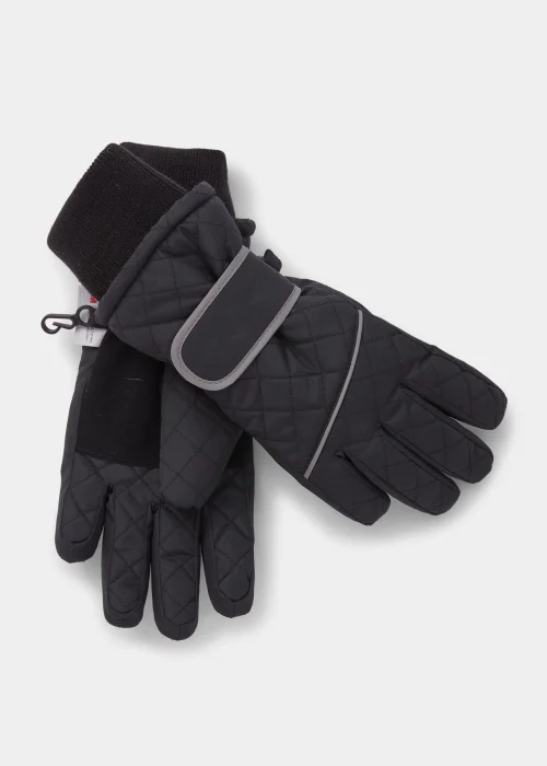 Boys Black Ski Gloves (3-13yrs) - Age 3 - 6 Years Image 1