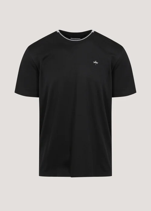 Black Tipped Modal T-Shirt - Small Image 5