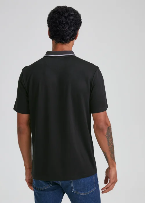 Black Modal Polo Shirt - S Image 2