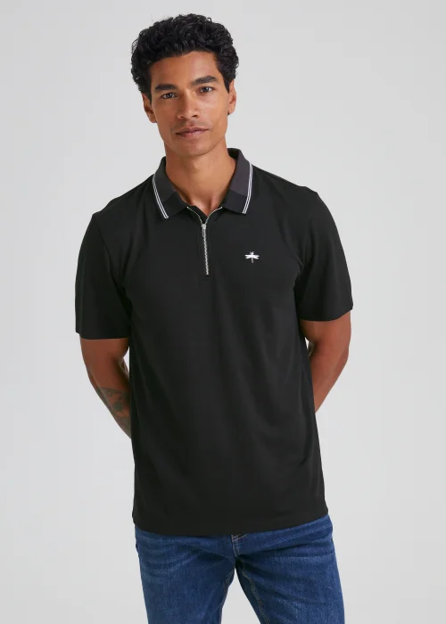 Black Modal Polo Shirt - S Image 1