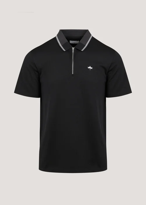 Black Modal Polo Shirt - S Image 5