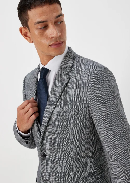 Taylor & Wright Forth Grey Check Skinny Fit Suit Jacket - 36 Chest Regular Image 3