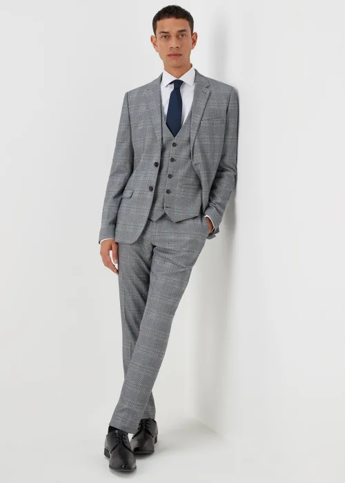 Taylor & Wright Forth Grey Check Skinny Fit Suit Jacket - 36 Chest Regular Image 4