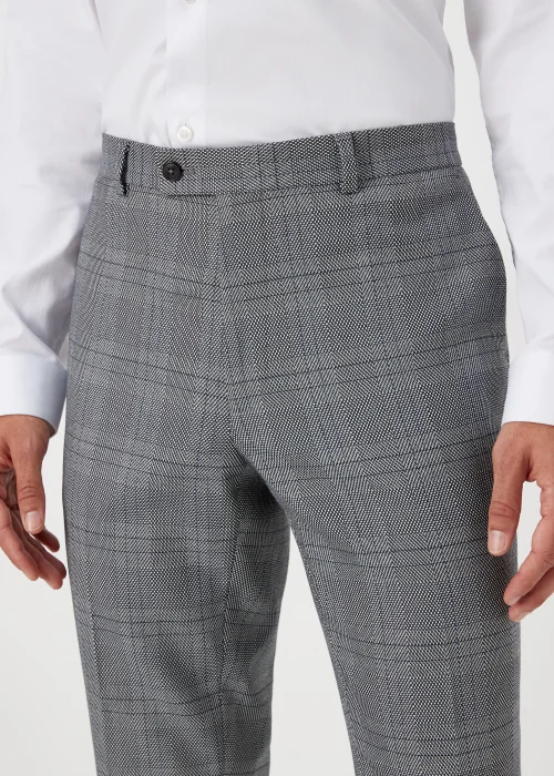 Taylor & Wright Forth Grey Check Skinny Fit Suit Trousers - 30 Waist Regular Image 3
