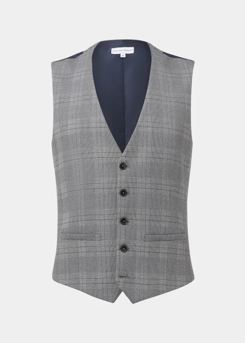 Taylor & Wright Forth Grey Check Suit Waistcoat - Small Image 5