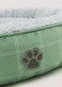 Green Check Round Pet Bed (50cm x 15cm) Image 2