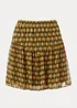 Black Foulard Print Chiffon Mini Skirt - Size 8 Image 5