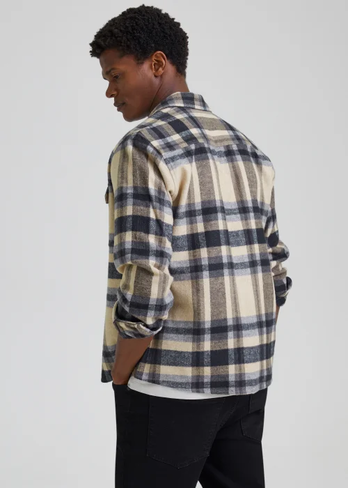 Stone Check Brushed Overshirt - S Image 2
