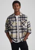 Stone Check Brushed Overshirt - S Image 1