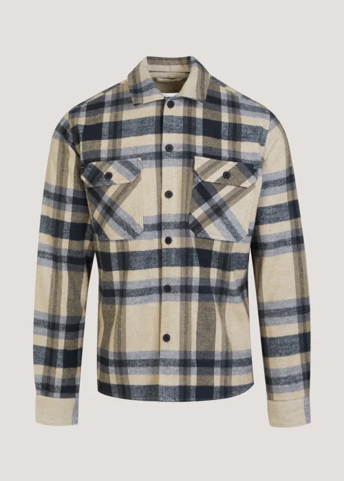 Stone Check Brushed Overshirt - S Image 5