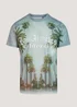 Multicoloured Beach Palm Print Sublimation T-Shirt - Small Image 4